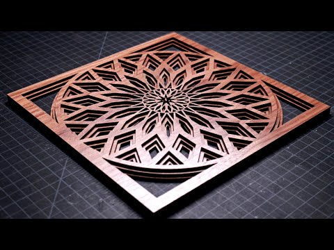 Видео: Как создать многослойное геометрическое произведение искусства с помощью лазерного резака