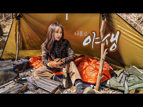 Видео: Дикий кемпинг в одиночестве у замерзшей долины / Бушкрафт / Рагу кочхуджан и горячий рис в горшке