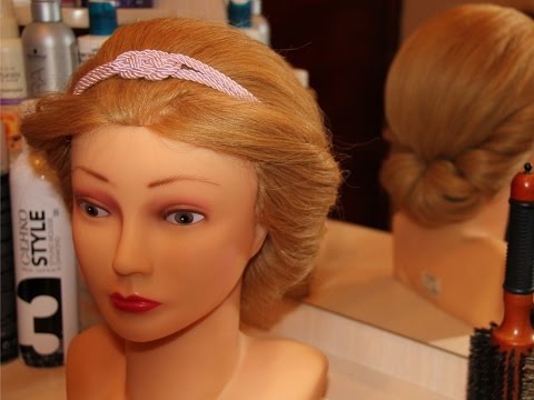 Видео: Греческая причёска с повязкой на средние волосы