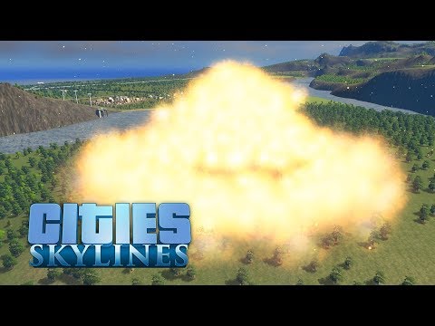 Видео: Cities Skylines - Падение метеорита! Мост на остров! #2