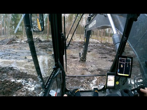 Видео: Продолжаем работу в большой луже.