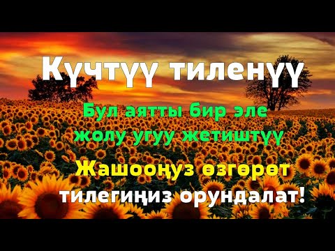 Видео: Ырыскынын сыры! Бул сүрө күтүлбөгөн жактан байлык эшигин ачат, Ин шаа Аллах!