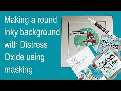 Видео: Создание круглого чернильного фона с помощью маскировки и снежинок ручкой Posca, 3D-пингвина