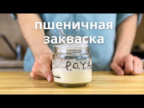 Видео: Пшеничная закваска для хлеба | Полностью с нуля