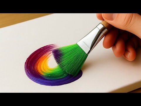 Видео: 3 волшебные зимние картины, которые успокоят ваш разум ❄️| Урок по акриловой живописи для начинающих