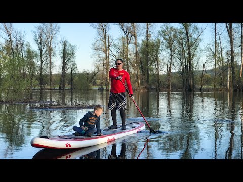 Видео: Испытываем SUP доски Rapid. Первый сап - тандем на 2 человека!