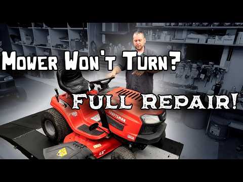 Видео: Садовая газонокосилка не поворачивает? Полное руководство и решение проблем с жестким рулем, проп...