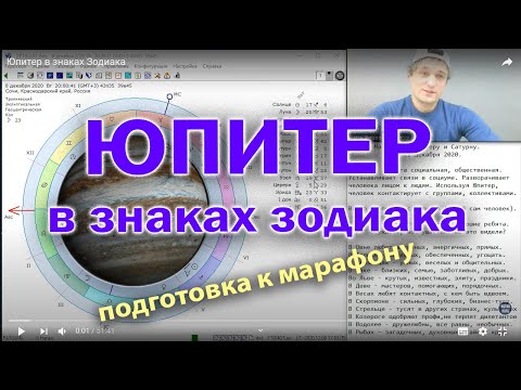 Видео: Юпитер в знаках Зодиака