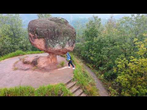 Видео: Огромный валун весом в десятки тонн в Чунцине держится всего на одном столбе. Это невероятно.