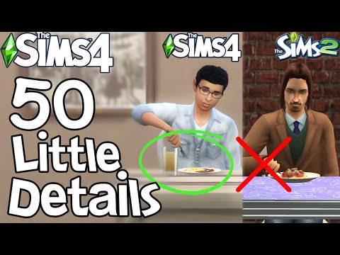 Видео: The Sims 4: 50 ЗАБАВНЫХ МЕЛКИХ ДЕТАЛЕЙ, которых нет в Sims 2 и Sims 3