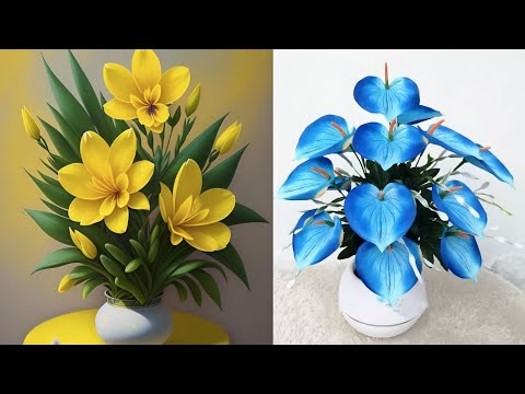 Видео: Как сделать красивый цветок из полиэтиленового пакета | Цветочные ремесла