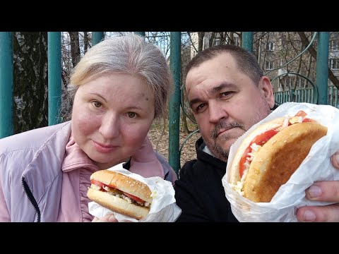 Видео: обжор - бургеры в Долгопе с Танюхой