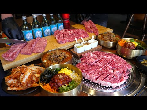 Видео: Настоящий корейский шашлык! восхитительное мясное блюдо - BEST6 / Корейская еда
