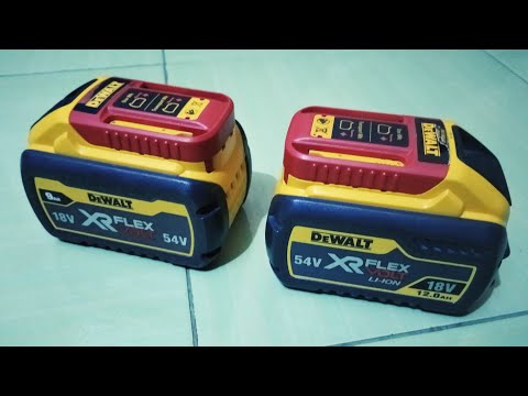 Видео: Аккумулятор DEWALT XR FLEX VOLT 12AH 18-54v. Смотрите Чтобы небыли старые.