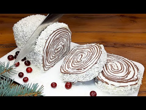 Видео: 🎄Рождественский десерт за 15 минут. Тортик, который тает во рту. 🎄Нет духовки! Нет желатина