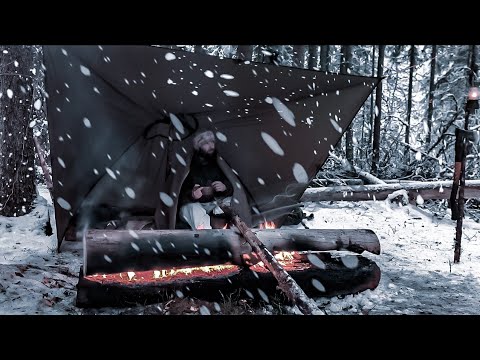 Видео: ДИКИЙ КЕМПИНГ в ЗИМНЕМ ЛЕСУ без ПАЛАТКИ и СПАЛЬНИКА • КАК ВЫЖИТЬ