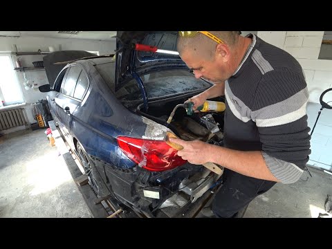 Видео: BMW 5 Series 540.  Рихтовка закончена! Задок снова ровный, как с завода (почти)🙂