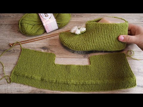 Видео: 🌵 Полусапожки спицами 🌵 Ankle booties knitting pattern 👢