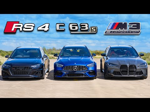 Видео: Кто победит в заезде: новый AMG C63 или BMW M3 или же Audi RS4?