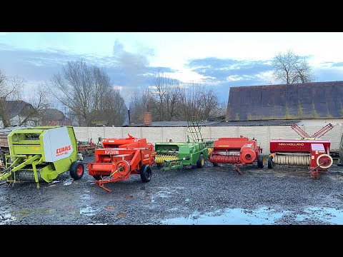 Видео: Огляд прес підбирачів Claas rollant John Deere sipma fahr new Holland Welger