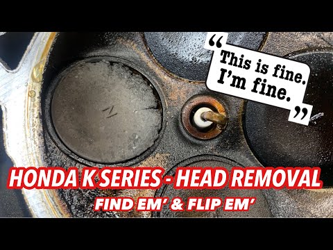 Видео: Первый раз — снятие головки блока цилиндров Honda серии K