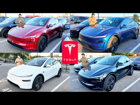 Видео: Цвета можжевельника для новой Tesla Model Y: от худшего к лучшему (избегать этого?)