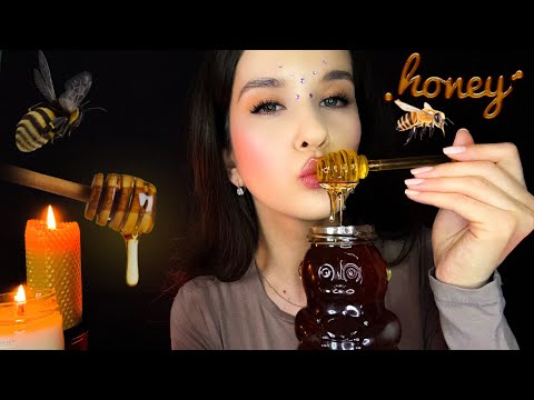 Видео: ASMR Eating Honey Дегустация Меда. Звуки рта. Ложечки Mouth sounds