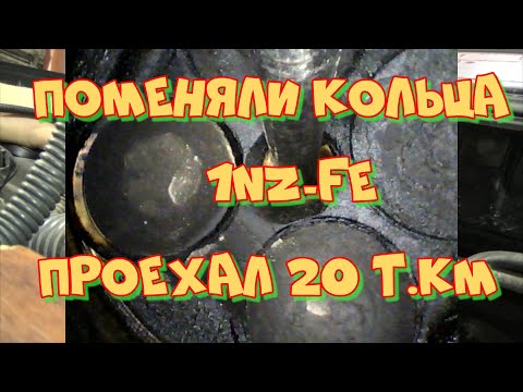 Видео: Тойота Королла Филдер 1NZ-FE 20 т.км после замены колец.  Видеоэндоскопия двигателя