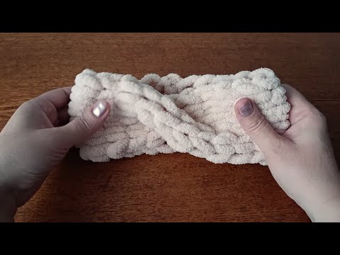 Видео: Самая простая повязка на голову из Ализе Пуффи.