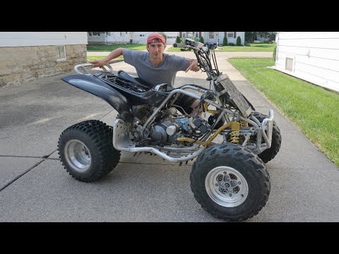 Видео: Первая попытка запуска неработающего квадроцикла Yamaha Raptor 660