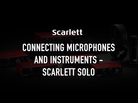 Видео: Подключение микрофонов и инструментов — Скарлетт Соло