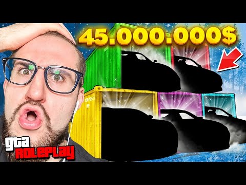 Видео: ОТКРЫЛ КОНТЕЙНЕРЫ НА 45.000.000$ НА ГТА 5 РП! Я В ШОКЕ ОТ ТАКИХ МАШИН! (GTA 5 RP)