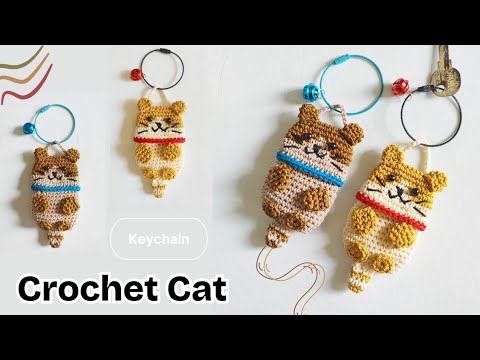 Видео: БРЕЛОК КОШКА ВЯЗАННЫЙ КРЮЧКОМ (подзаголовок)