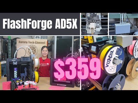 Видео: Обзор 3D-принтера FlashForge AD5X — ценность, надежность и подробные тесты