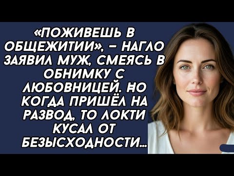 Видео: Поживешь в общежитии, —нагло заявил муж, смеясь в обнимку с любовницей. Но когда пришёл на развод