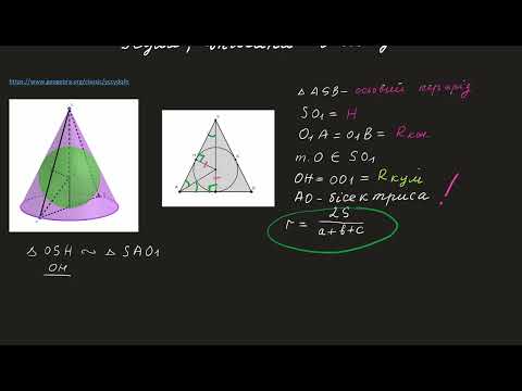 Видео: Куля, вписана в конус