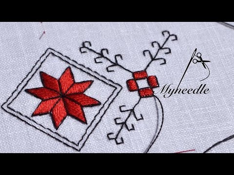 Видео: Вишивка зірочок./Satin stitches.