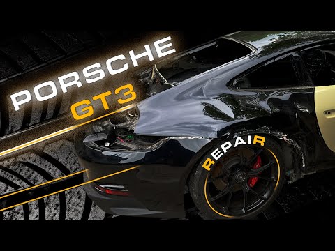 Видео: PORSCHE GT3. The body rebuilding a wrecked car. Ремонт кузова разбитого авто.