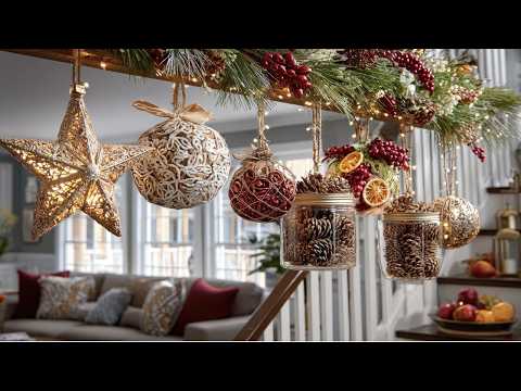 Видео: Маленький, но красивый дом ❤️ | Волшебный фермерский дом: идеи для праздничного декора в красно-з...