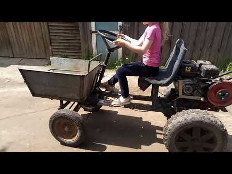 Видео: Минитрактор, мотоблок Каскад с адаптером.