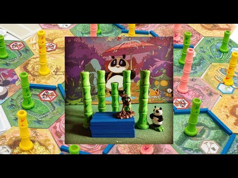 Видео: Takenoko - Обзор, правила и летсплей настольной игры "Такеноко" про панду и бамбук