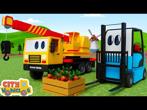 Видео: 🚜Трактор застрял в грязи! | Спасательная игра для детей с автокраном и полицейской машиной.