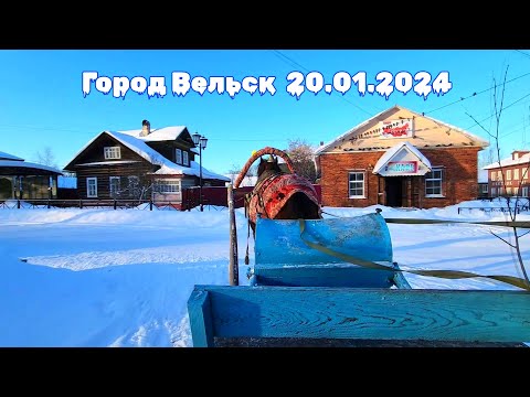 Видео: На лошадке в санках едем мы по Вельску зимой 20.01.2024