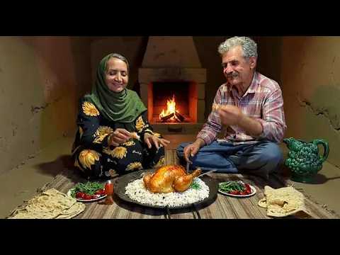 Видео: Простая жизнь деревенской пары | Курица с начинкой и укроповый рис на открытом огне