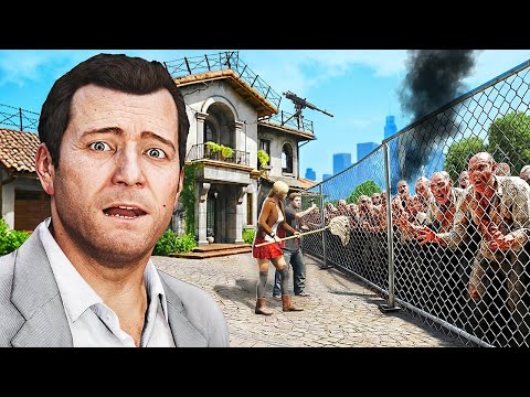 Видео: ЗАЩИЩАЕМ ДОМ МАЙКЛА ОТ ЗОМБИ в GTA 5!