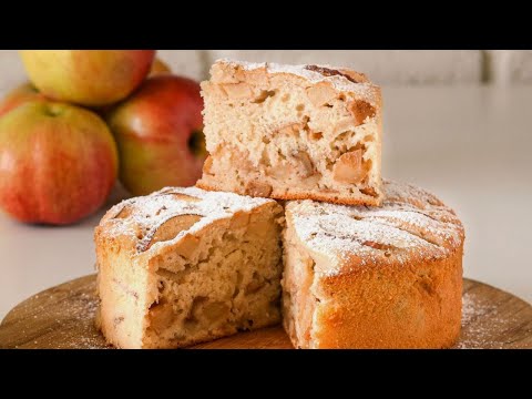 Видео: Всего 3 ингредиента + яблоки. Вкусный и нежный яблочный пирог по бабушкиному рецепту