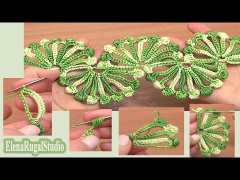 Видео: Ажурное ЛЕНТОЧНОЕ КРУЖЕВО  Урок 10