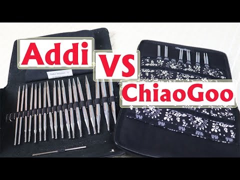 Видео: БИТВА СПИЦ: Addi Click против ChiaoGoo | Плюсы и минусы наборов разъемных спиц