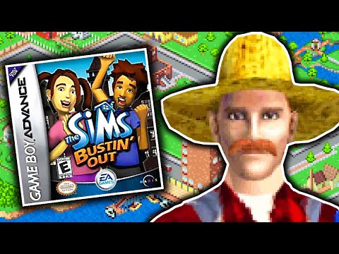 Видео: The Sims Bustin' Out, шедевр для GBA...