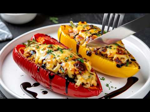 Видео: Лучше, чем в ресторане! Легкий рецепт фаршированных перцев с сыром за 15 минут!